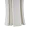 White Ceramic Abstract Ribbed Dimensional Folded Vase with Curvy Rim